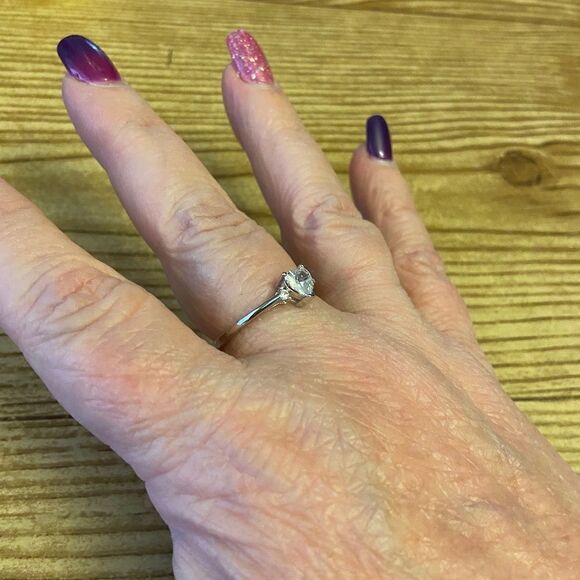 Sterling Silver Heart Shaped Ring & Earring Set 12 - Picture 11 of 16